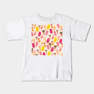 Sweet Summer Watercolor Ice Cream Kids T-Shirt